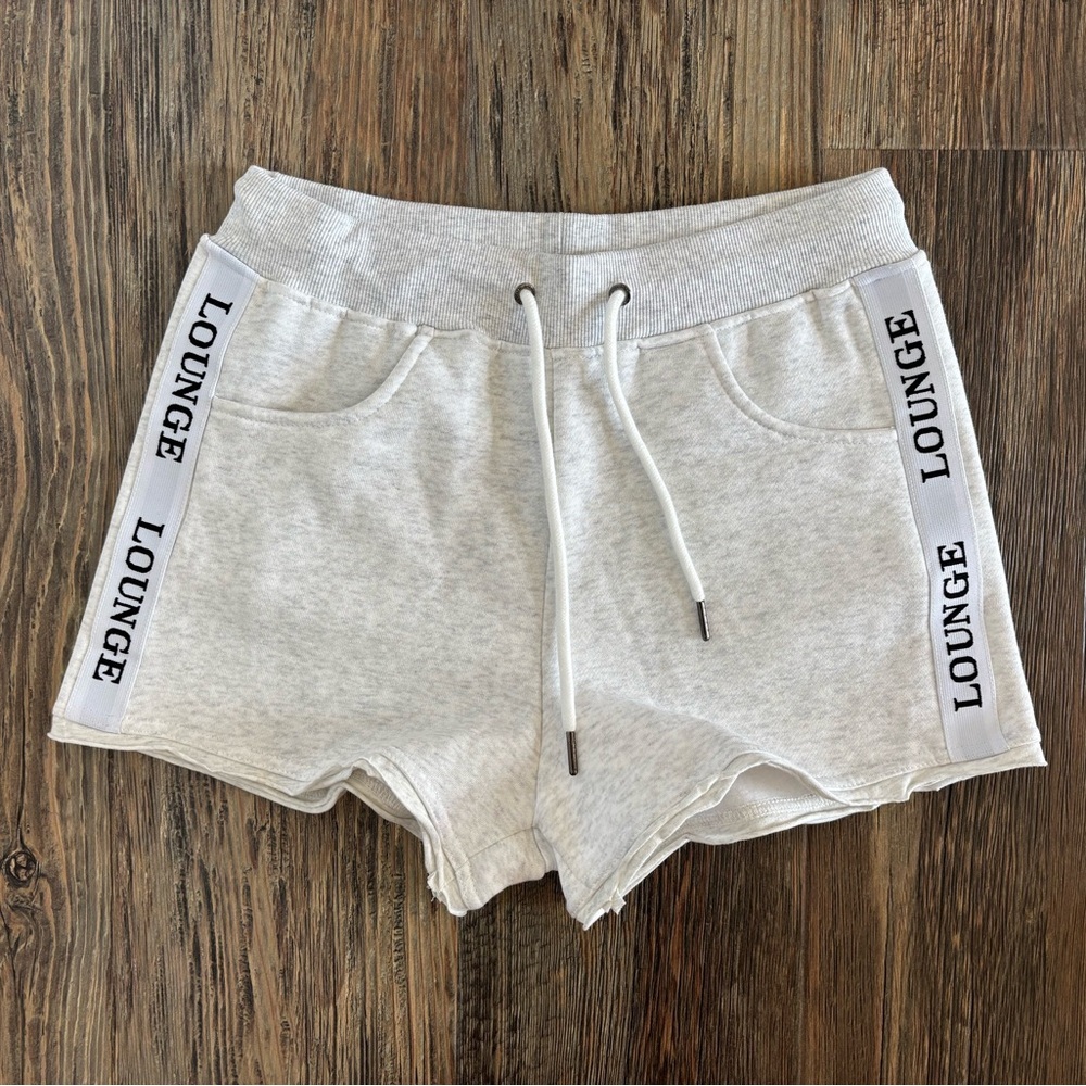 Lounge Apparel 2-pc Tee Shirt & Shorts Set Womens M Loungewear PJs Grey Marl - Picture 9 of 14